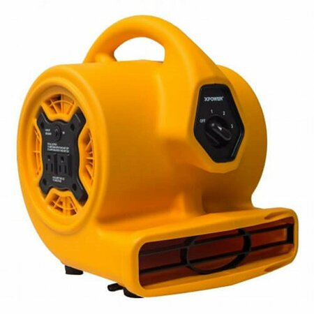 XPOWER 0.2 HP 700 CFM Multi-Purpose Compact Air Mover with Daisy Chain  Yellow XP626287